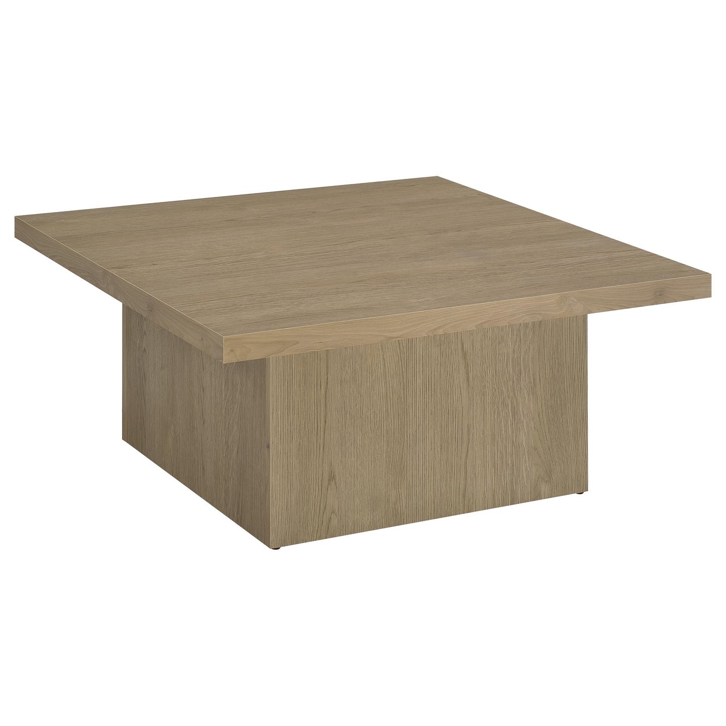  Coaster Furniture Devar 710918 Square Engineered Wood Coffee Table - Latte IMAGE 1