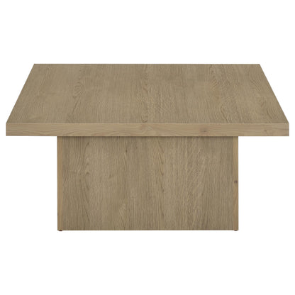  Coaster Furniture Devar 710918 Square Engineered Wood Coffee Table - Latte IMAGE 3