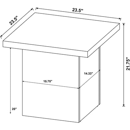  Coaster Furniture Devar 710918-S2 2-piece Square Cocktail Coffee End Table Set - Latte IMAGE 14