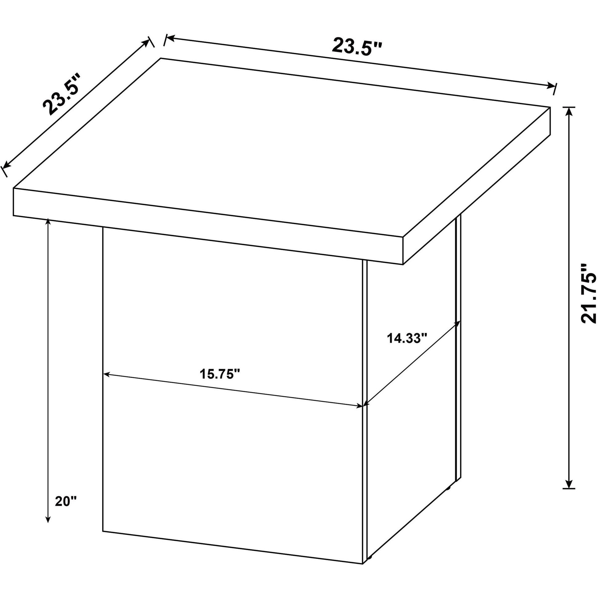  Coaster Furniture Devar 710918-S3 3-piece Square Cocktail Coffee End Table Set - Latte IMAGE 14