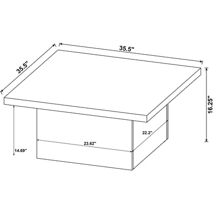  Coaster Furniture Devar 710918-S3 3-piece Square Cocktail Coffee End Table Set - Latte IMAGE 15
