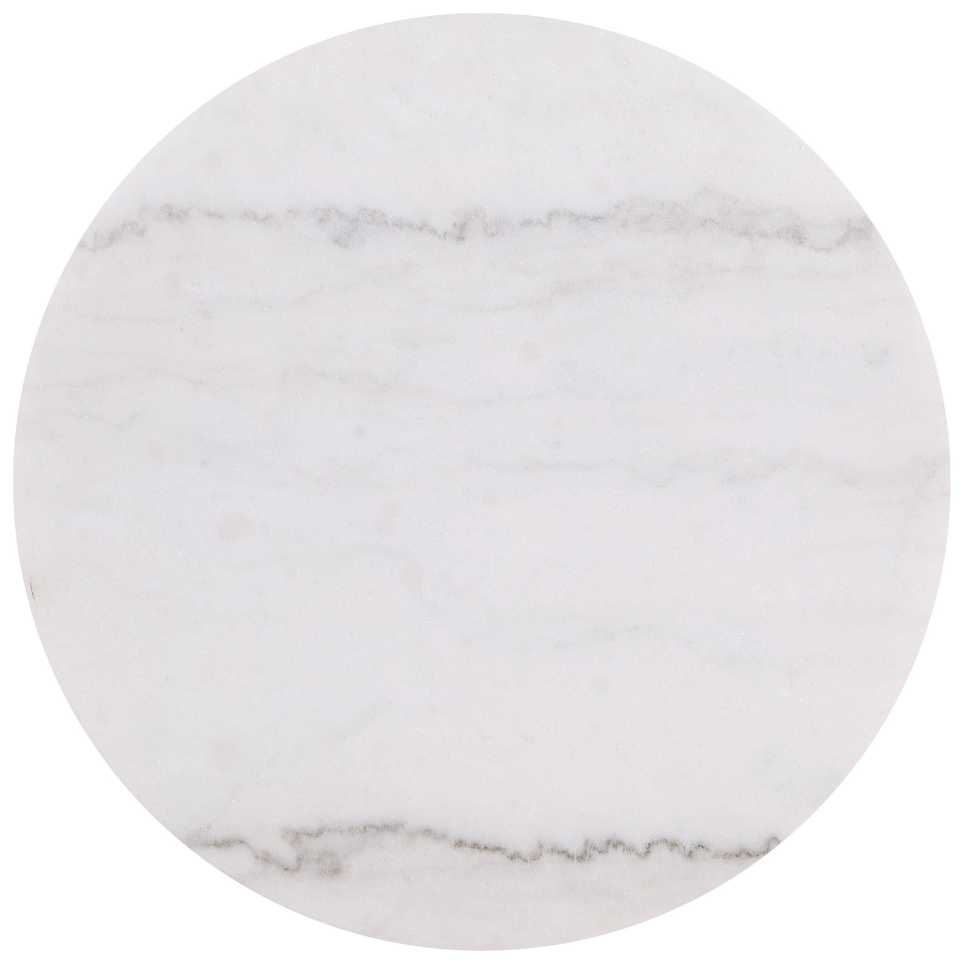  Coaster Furniture Jason 711417 Round White Marble Top End Table - Greige IMAGE 7