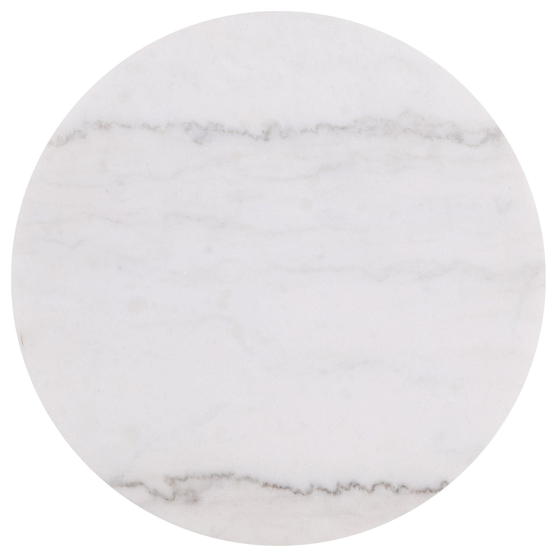  Coaster Furniture Jason 711418-S3 3-piece Round White Marble Coffee Table Set - Greige IMAGE 3