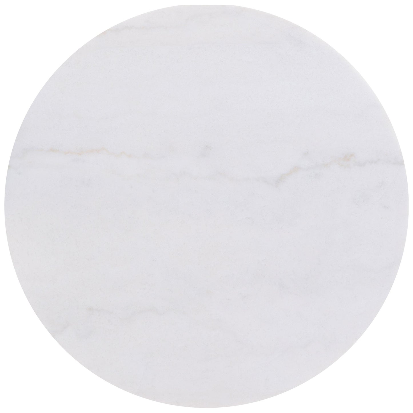  Coaster Furniture Jason 712418 Round White Marble Top Coffee Table - Honey Brown IMAGE 2