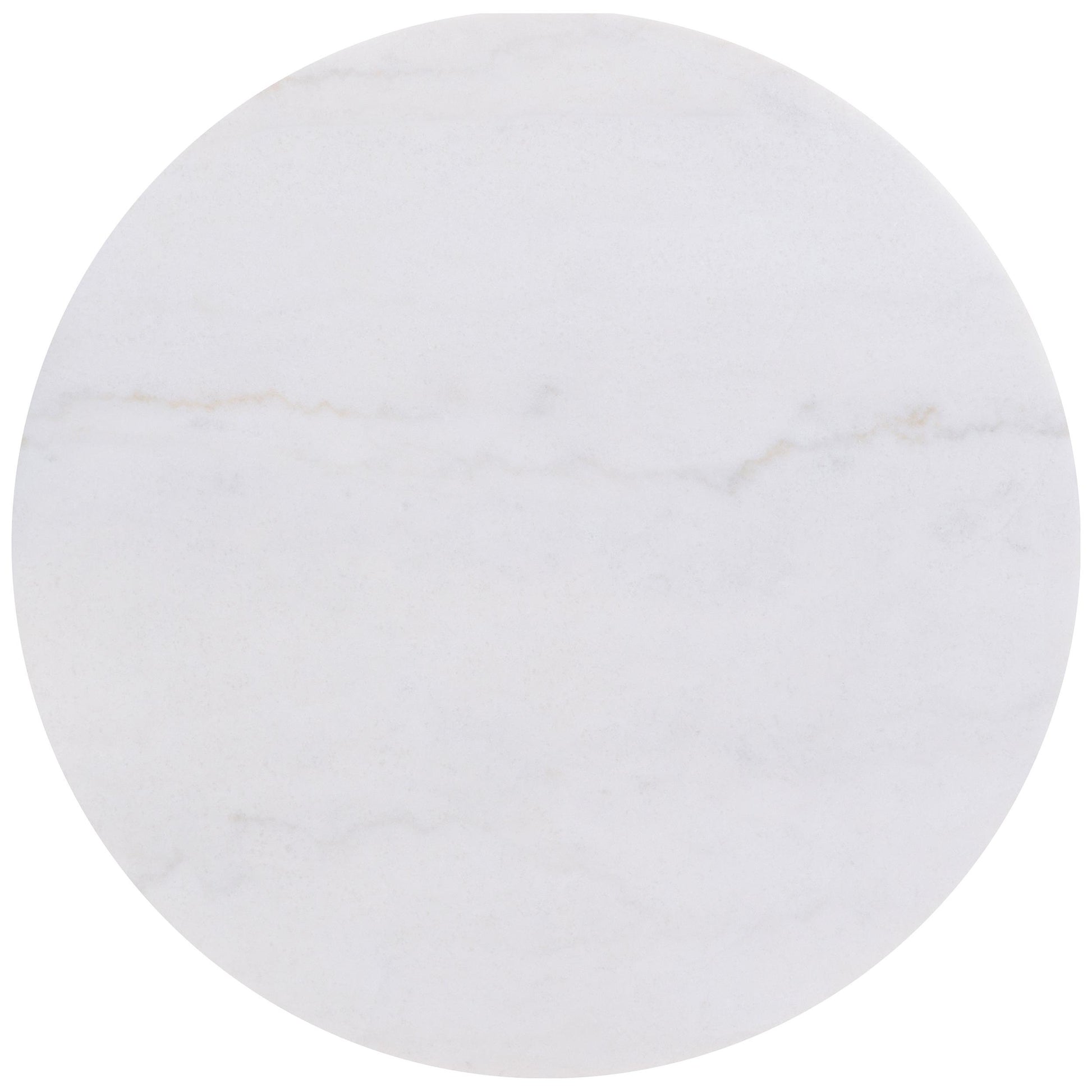  Coaster Furniture Jason 712418 Round White Marble Top Coffee Table - Honey Brown IMAGE 2