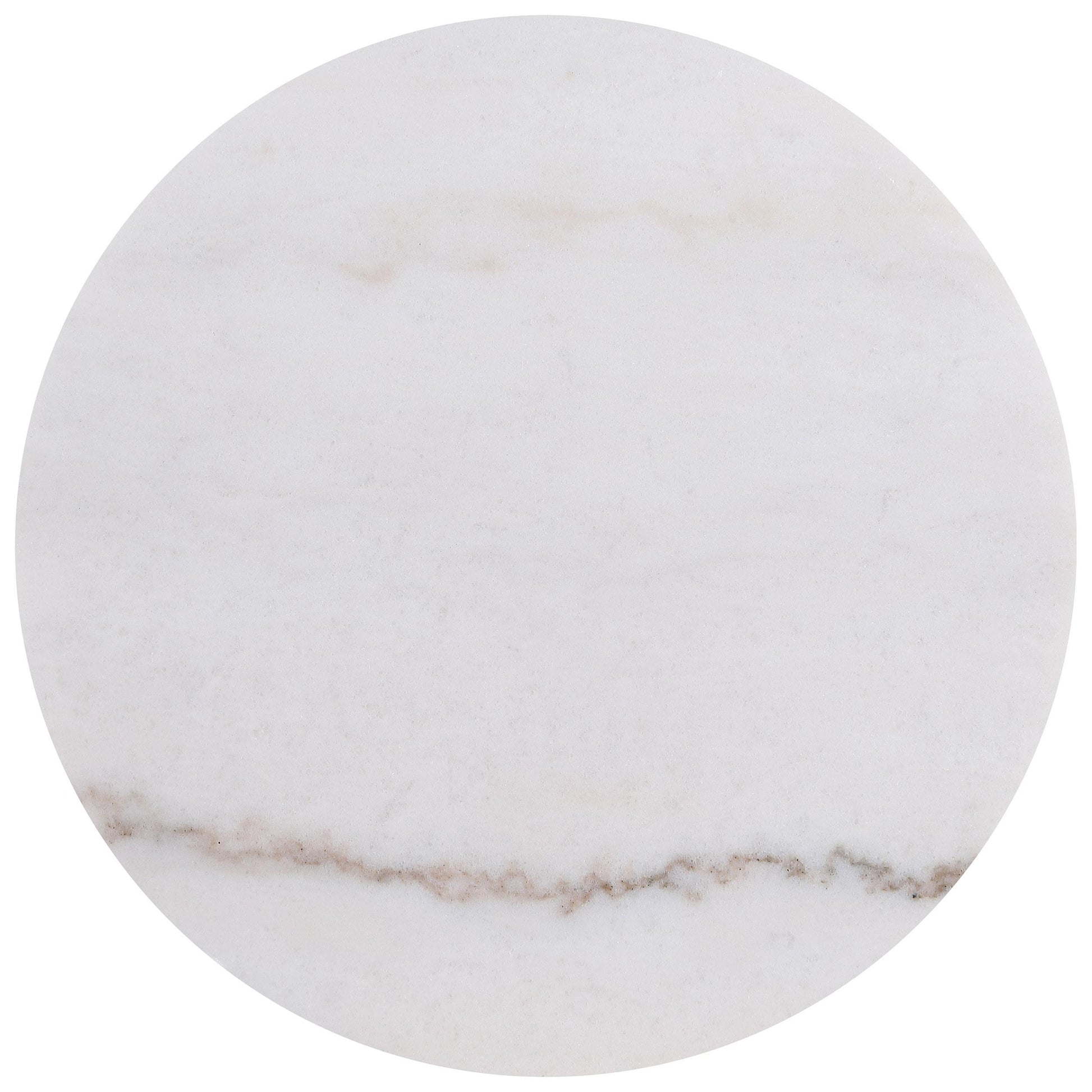  Coaster Furniture Jason 712418-S3 3-piece Round White Marble Coffee Table Set - Honey Brown IMAGE 5