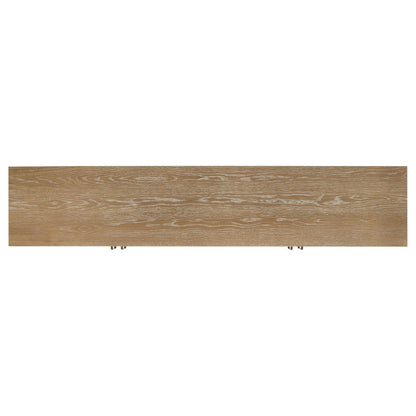  Coaster Furniture Brenham 720130 79-inch 4-door TV Stand Media Console - Washed Oak IMAGE 2
