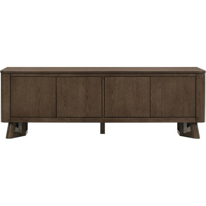 Coaster Furniture Trotter 720133 71-inch 4-Door Wood TV Stand Media Console - Brown IMAGE 4
