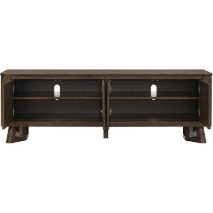  Coaster Furniture Trotter 720133 71-inch 4-Door Wood TV Stand Media Console - Brown IMAGE 5