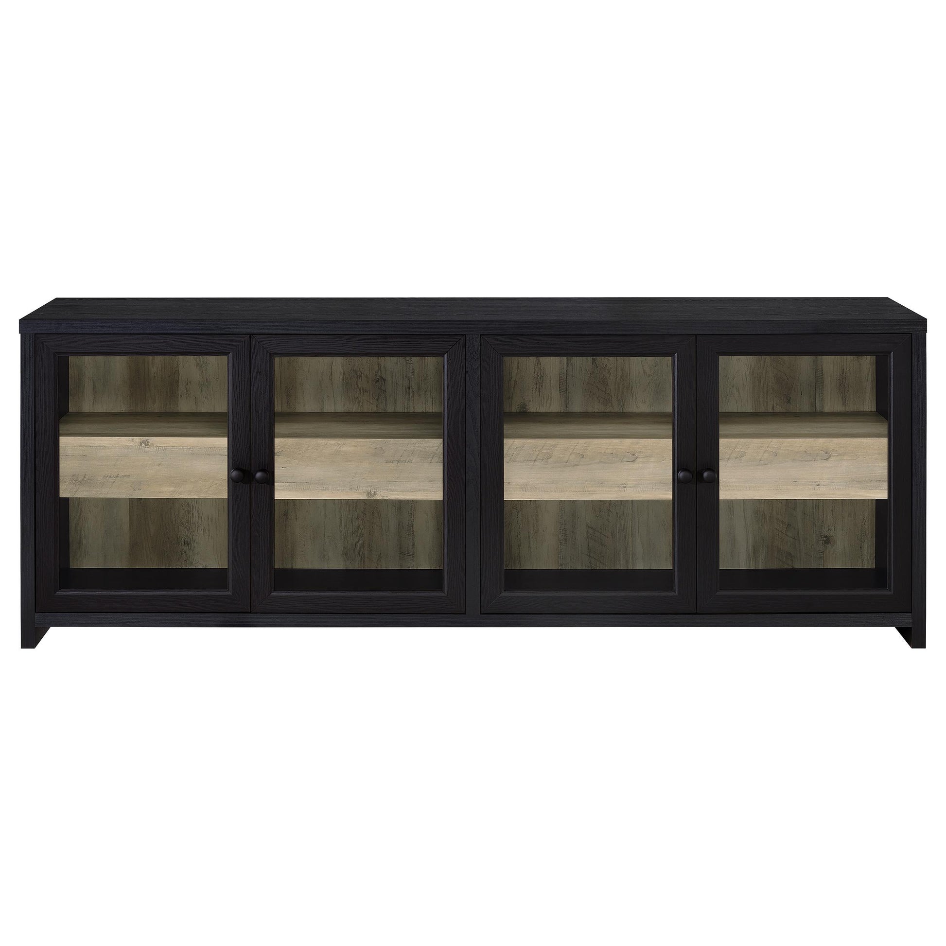  Coaster Furniture Denison 720223 79-inch 4-door TV Stand Media Console - Black IMAGE 10