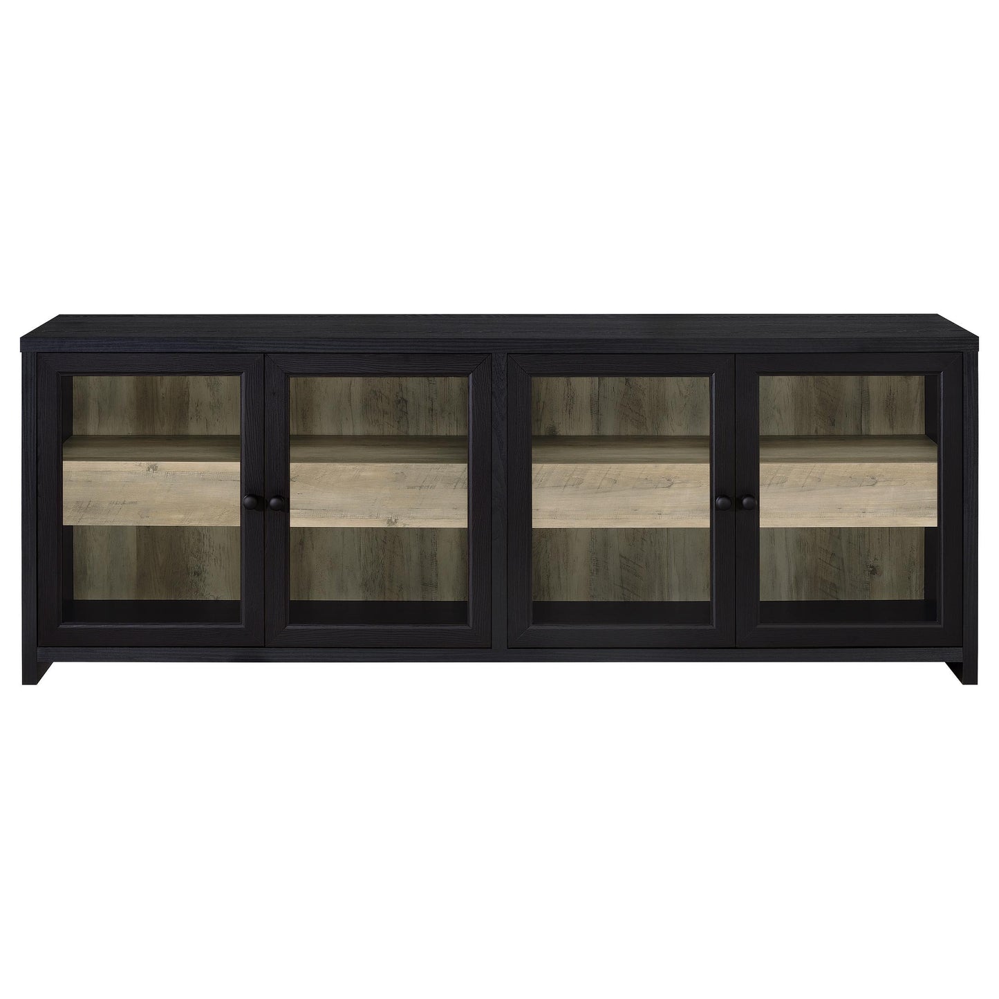  Coaster Furniture Denison 720223-SET 3-piece Entertainment Center 79-inch TV Stand - Black IMAGE 15