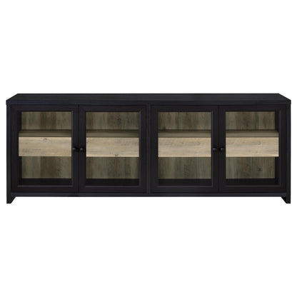  Coaster Furniture Denison 720223-SET 3-piece Entertainment Center 79-inch TV Stand - Black IMAGE 15