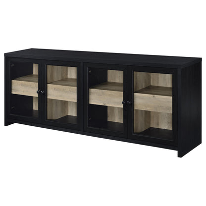  Coaster Furniture Denison 720223-SET 3-piece Entertainment Center 79-inch TV Stand - Black IMAGE 16