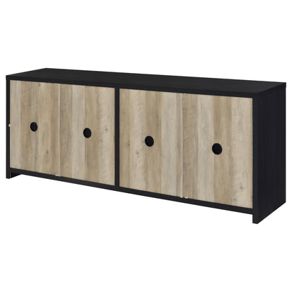  Coaster Furniture Denison 720223-SET 3-piece Entertainment Center 79-inch TV Stand - Black IMAGE 8