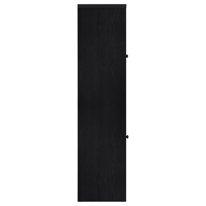  Coaster Furniture Denison 720224 67-inch 2-door Media Tower Storage Cabinet - Black IMAGE 2