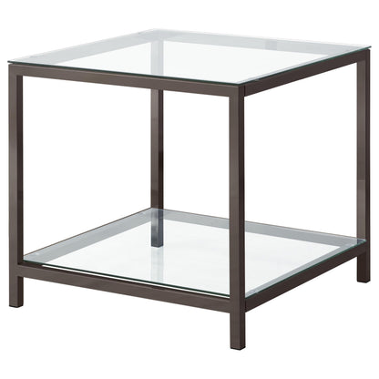  Coaster Furniture Trini 720228-S3 3-piece Coffee and End Table Set - Black Nickel IMAGE 1