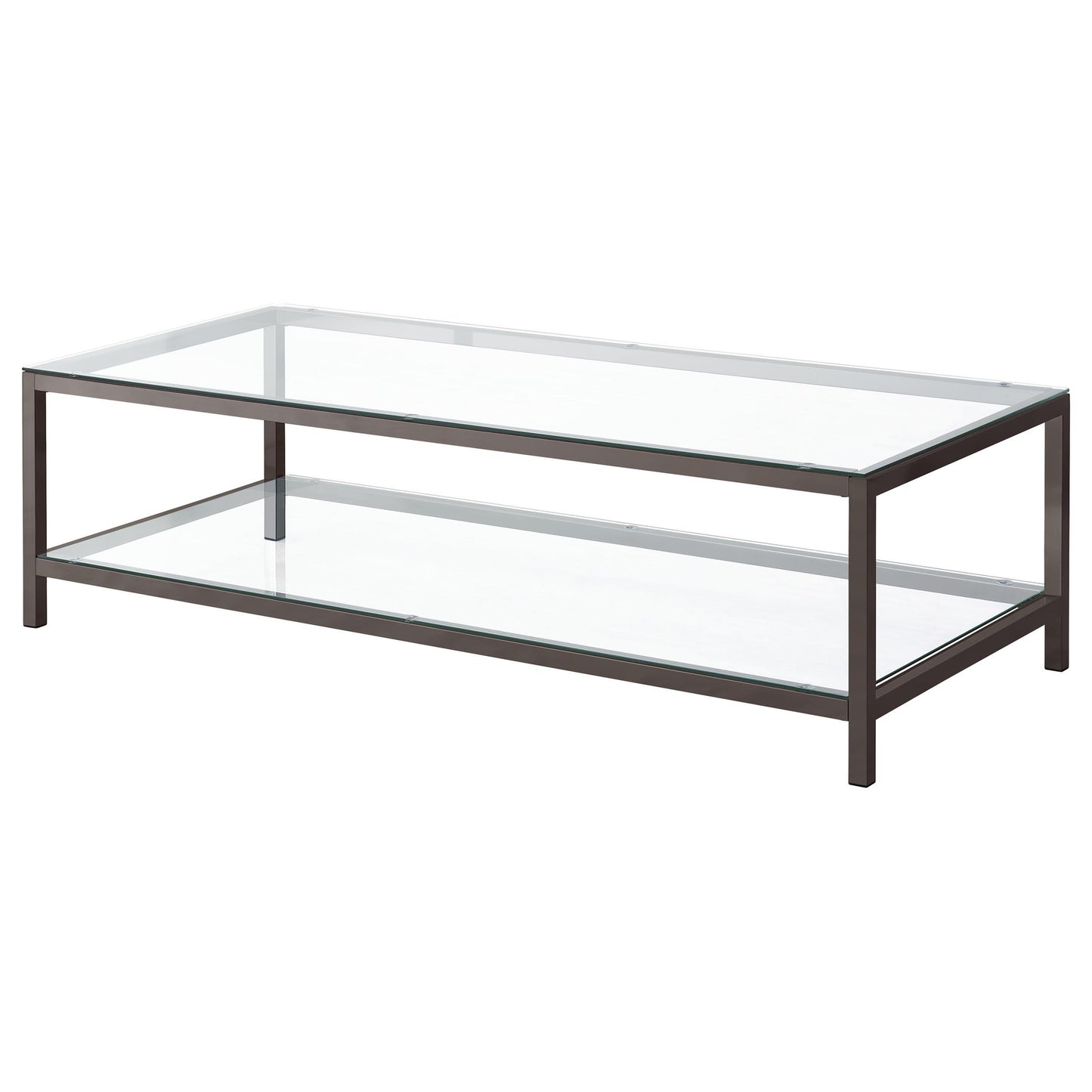  Coaster Furniture Trini 720228-S3 3-piece Coffee and End Table Set - Black Nickel IMAGE 4