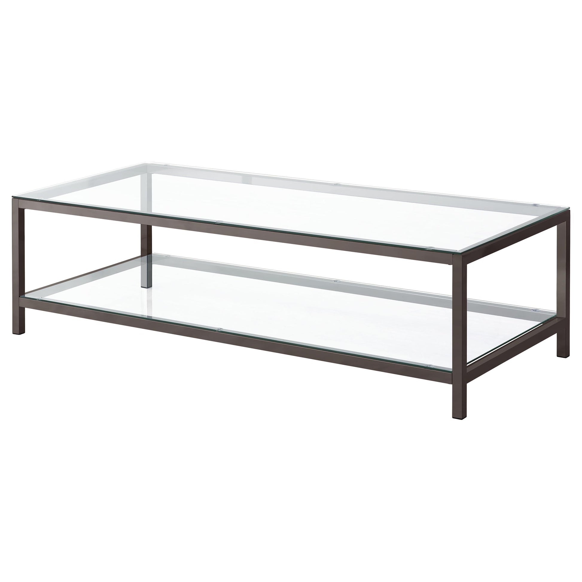  Coaster Furniture Trini 720228-S3 3-piece Coffee and End Table Set - Black Nickel IMAGE 4
