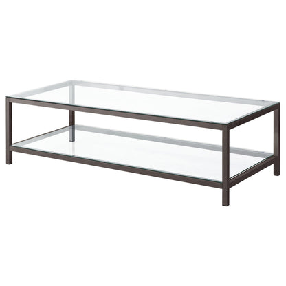  Coaster Furniture Trini 720228-S3 3-piece Coffee and End Table Set - Black Nickel IMAGE 4