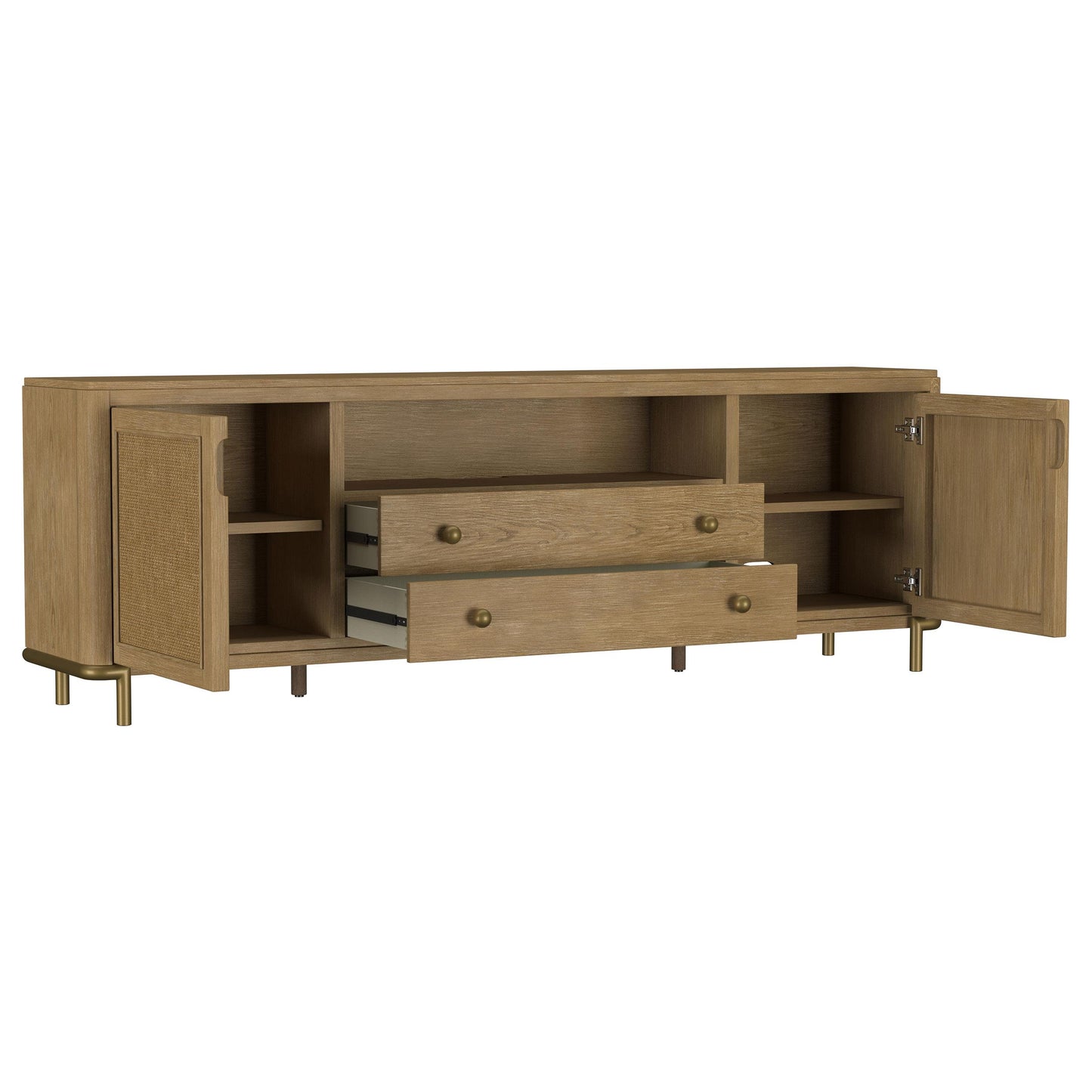  Coaster Furniture Arini 720253 Rattan Cane 2-door TV Stand Media Console - Sand Wash IMAGE 16