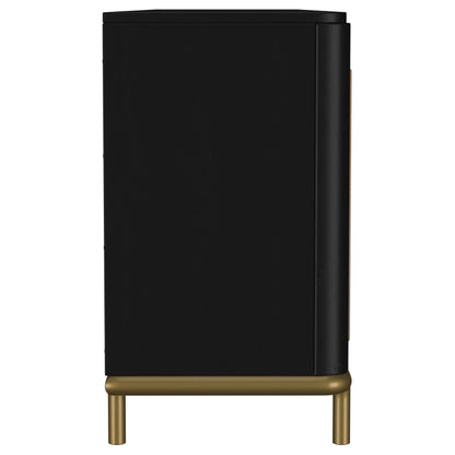  Coaster Furniture Arini 720263 Rattan Cane 2-door TV Stand Media Console - Black IMAGE 11
