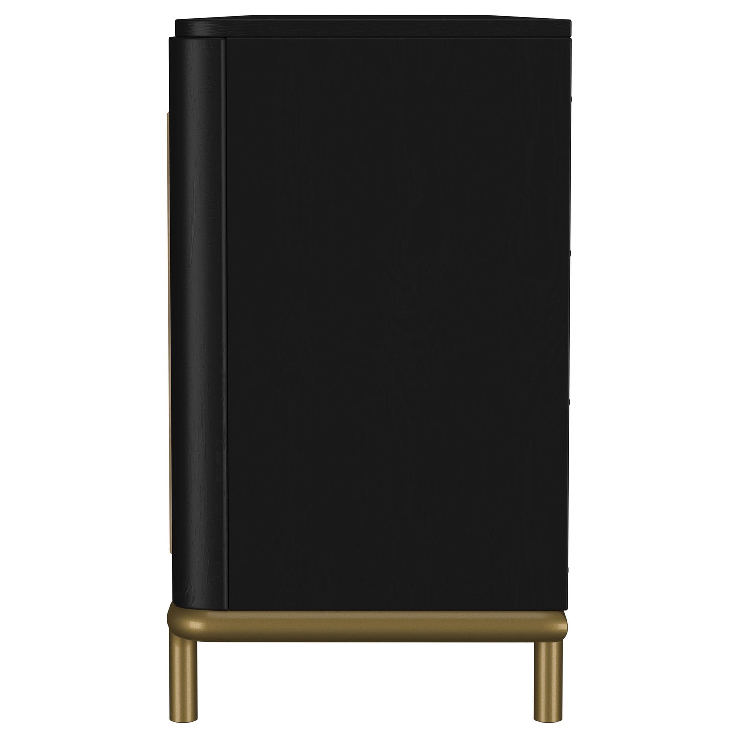  Coaster Furniture Arini 720263 Rattan Cane 2-door TV Stand Media Console - Black IMAGE 3
