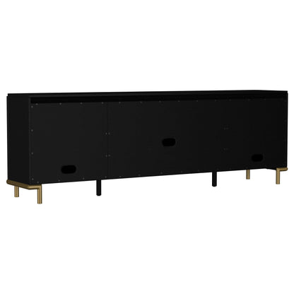  Coaster Furniture Arini 720263 Rattan Cane 2-door TV Stand Media Console - Black IMAGE 5