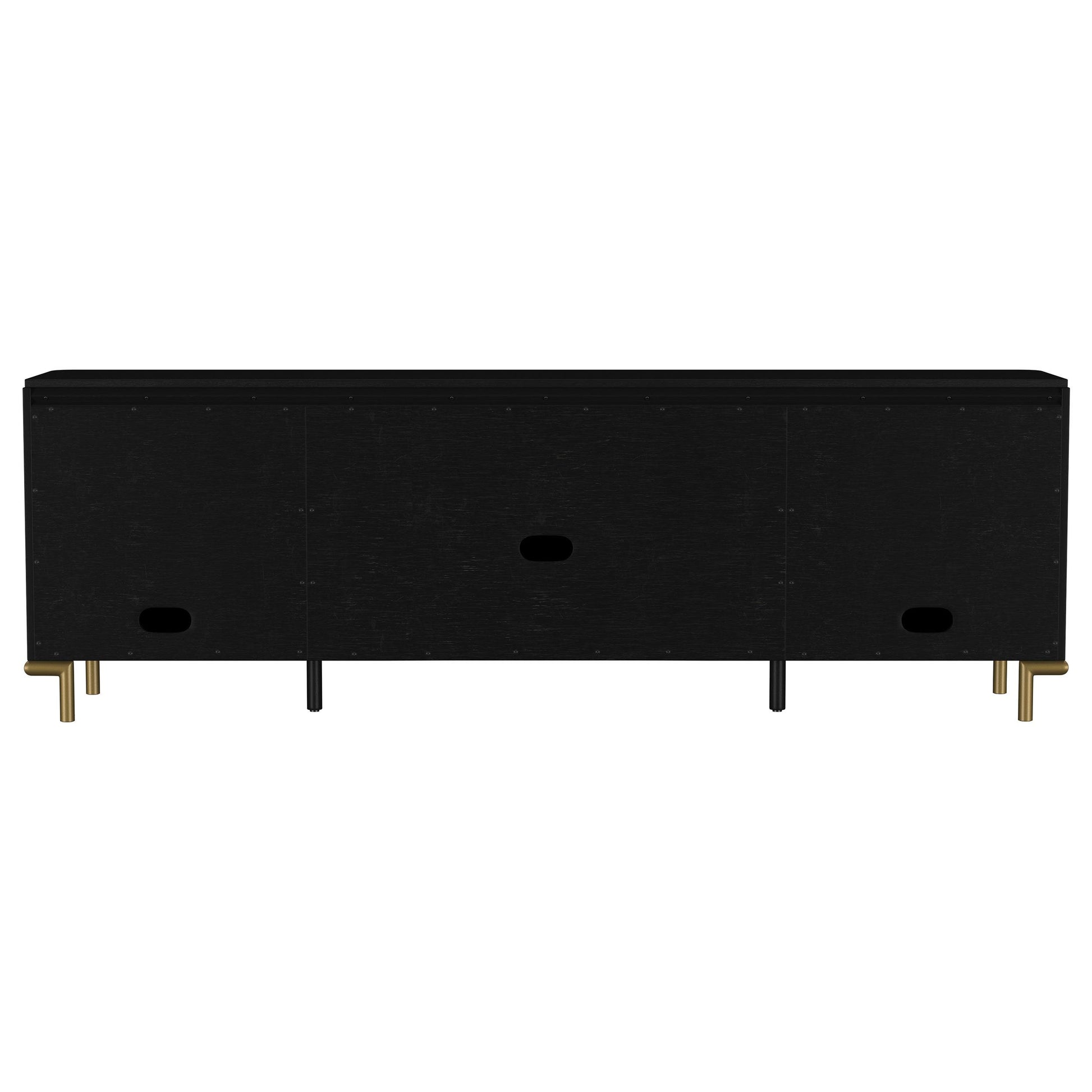  Coaster Furniture Arini 720263 Rattan Cane 2-door TV Stand Media Console - Black IMAGE 6