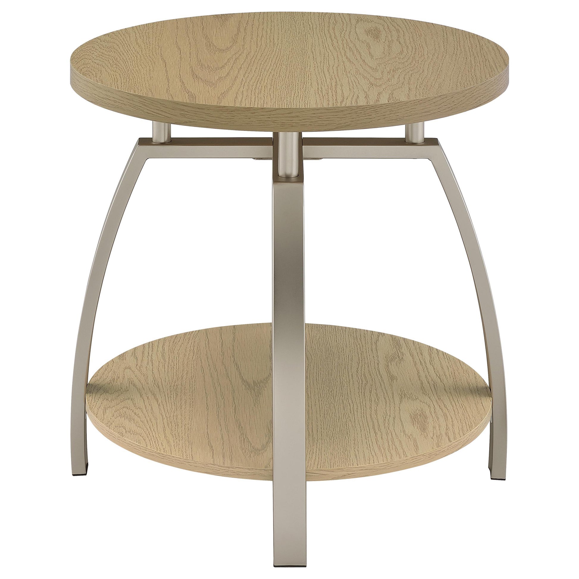  Coaster Furniture Dacre 720318-S2 2-piece Round Coffee and End Table Set - Greige IMAGE 3
