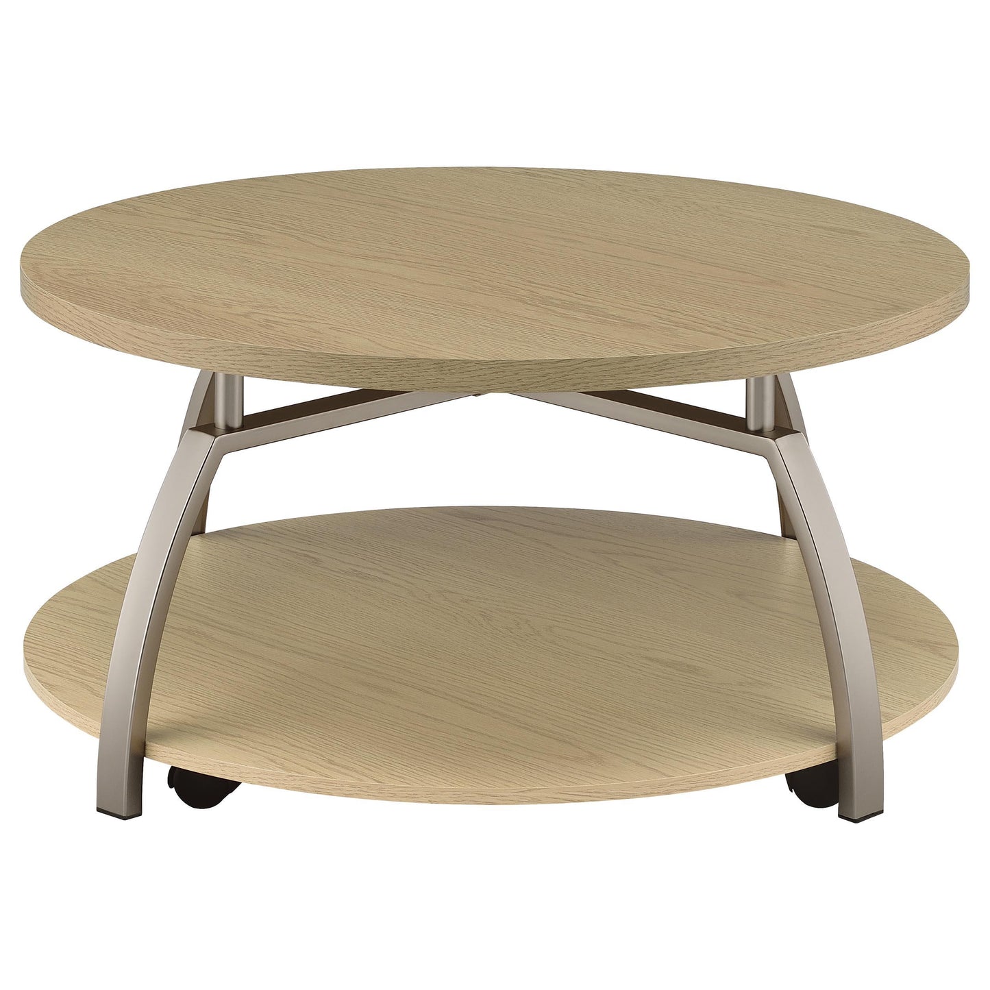  Coaster Furniture Dacre 720318-S2 2-piece Round Coffee and End Table Set - Greige IMAGE 6