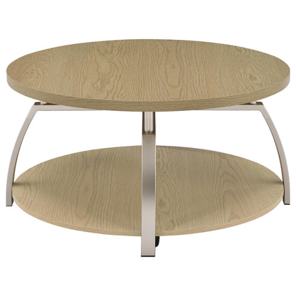  Coaster Furniture Dacre 720318-S2 2-piece Round Coffee and End Table Set - Greige IMAGE 8