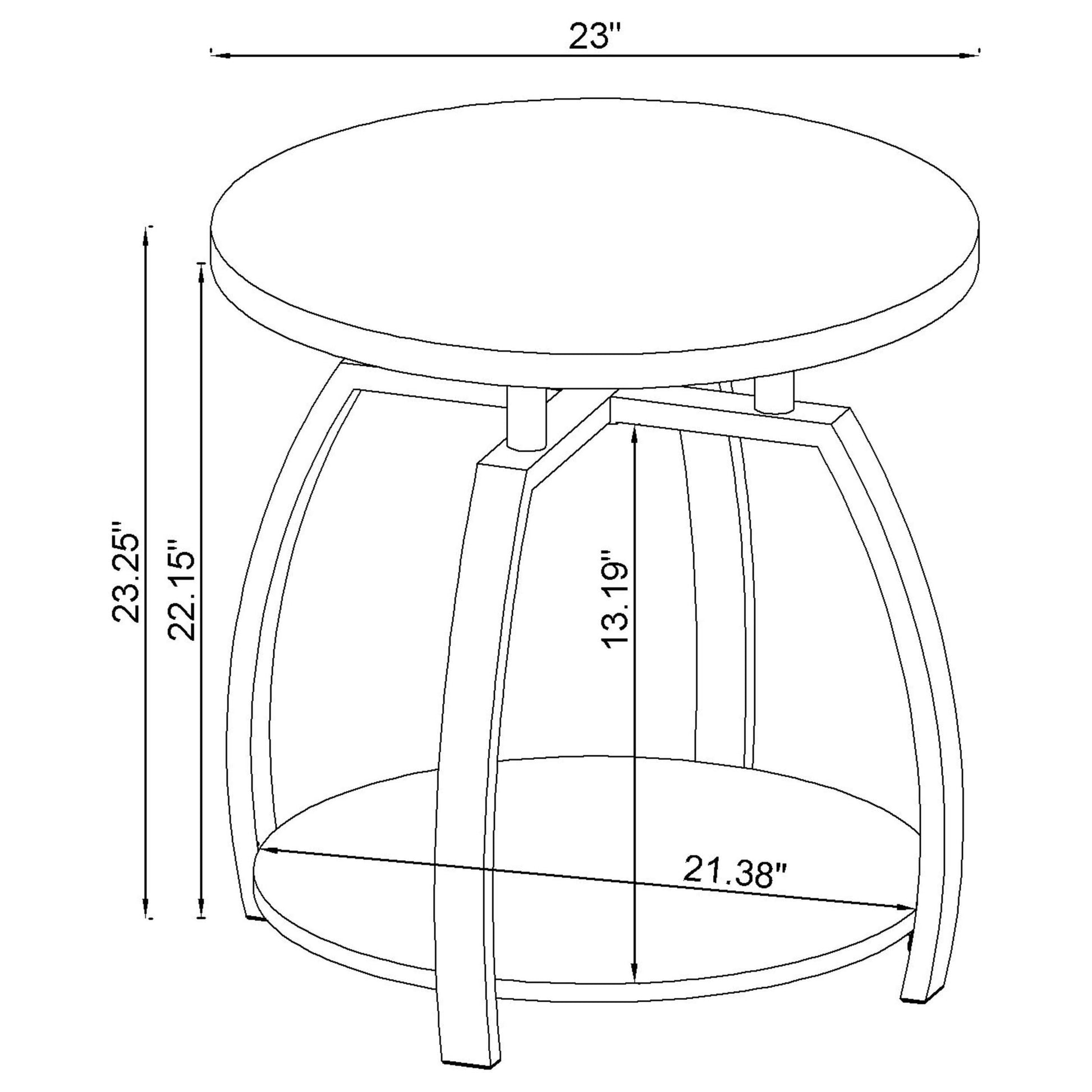  Coaster Furniture Dacre 720318-S2 2-piece Round Coffee and End Table Set - Greige IMAGE 9