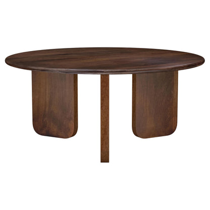  Coaster Furniture Dale 721998-S3 3-piece Solid Wood Coffee and End Table Set - Brown IMAGE 3
