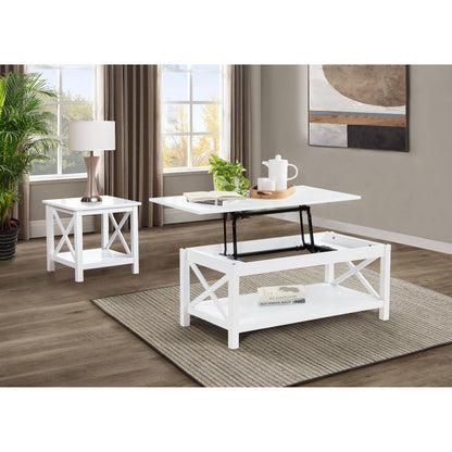  Coaster Furniture Skyview 722088 44-inch Rectangular Lift Top Coffee Table - White IMAGE 11