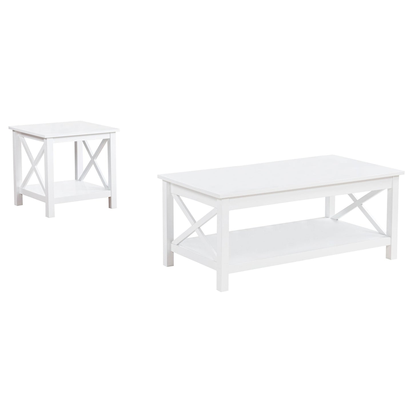  Coaster Furniture Skyview 722088-S2 2-piece Rectangular Lift Top Coffee Table Set - White IMAGE 1