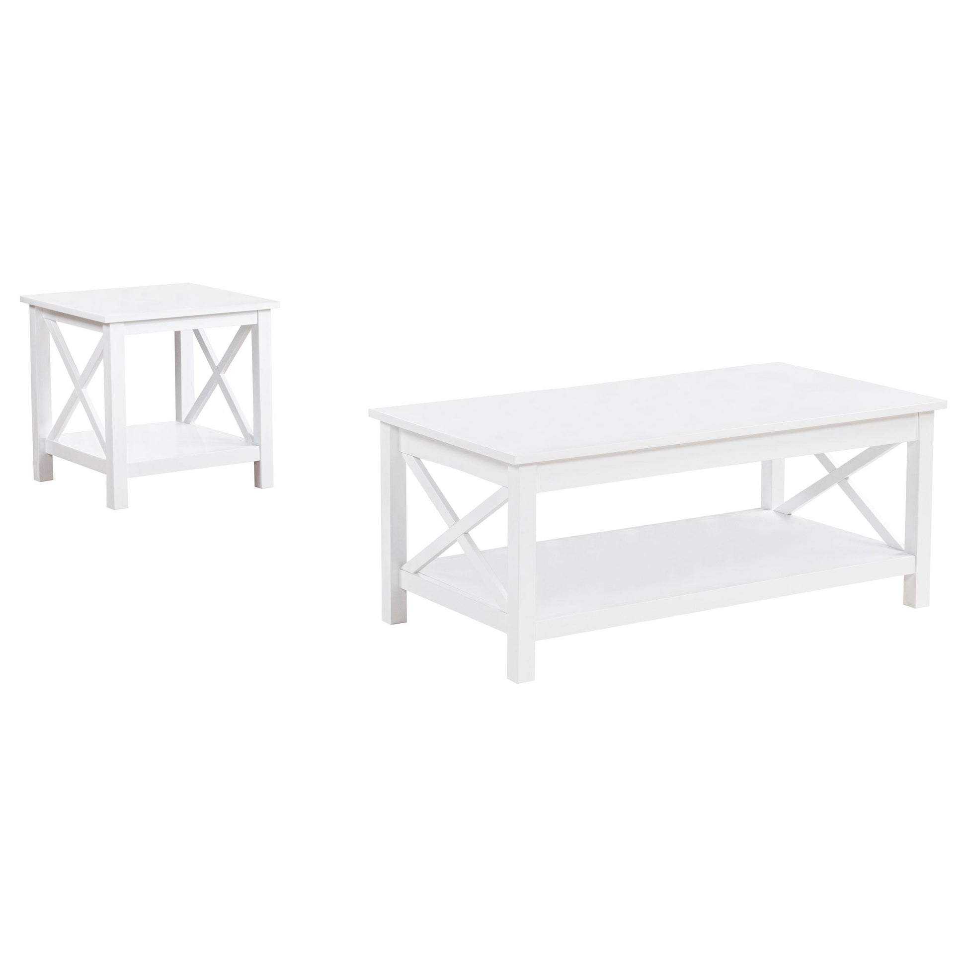  Coaster Furniture Skyview 722088-S2 2-piece Rectangular Lift Top Coffee Table Set - White IMAGE 1