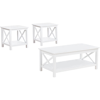  Coaster Furniture Skyview 722088-S3 3-piece Rectangular Lift Top Coffee Table Set - White IMAGE 1