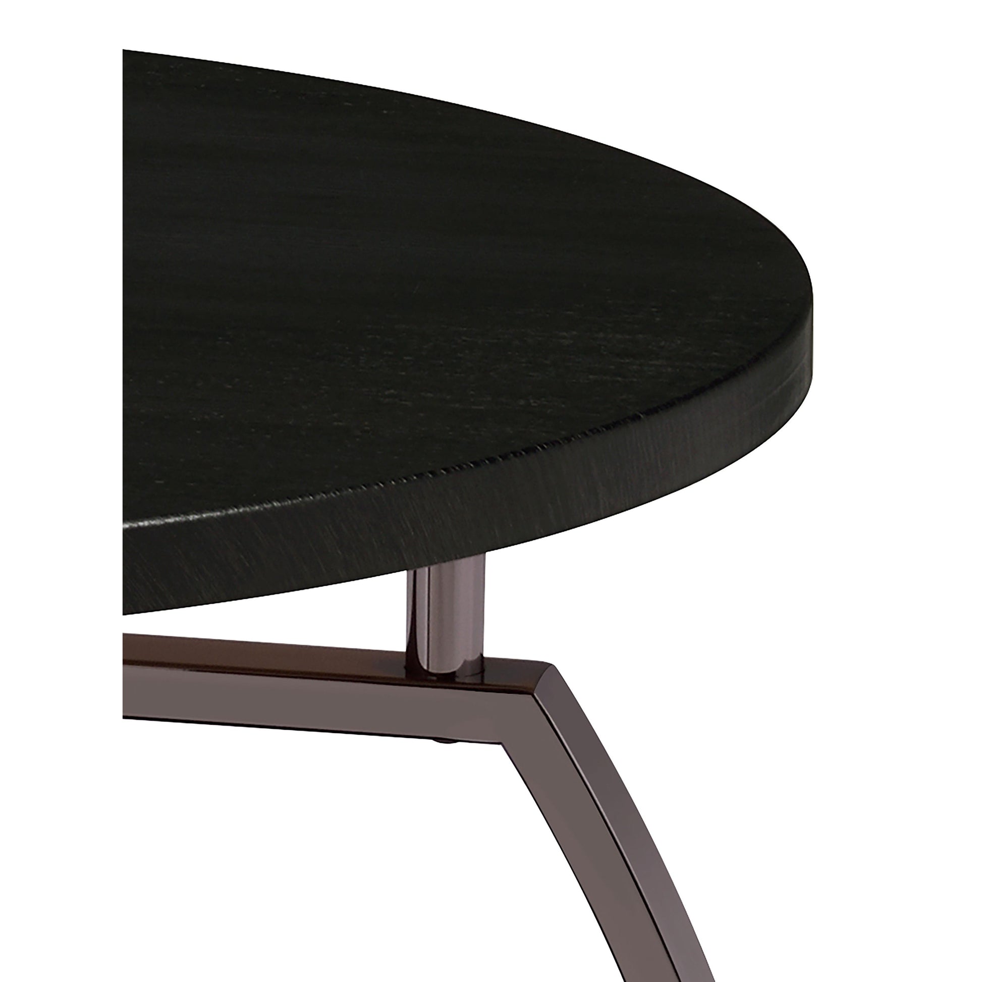  Coaster Furniture Dacre 722208-S3 3-piece Round Coffee and End Table Set - Dark Charcoal IMAGE 2