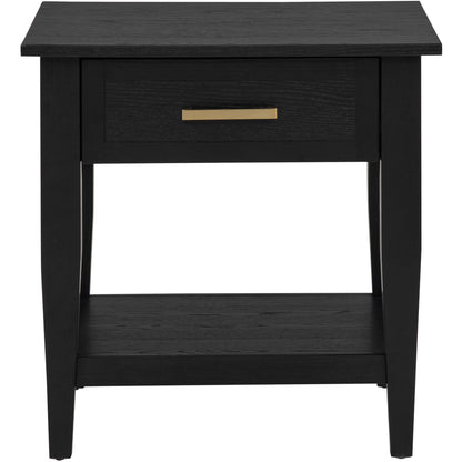  Coaster Furniture Lindenton 722727 1-drawer Wood Occasional End Table - Black IMAGE 4