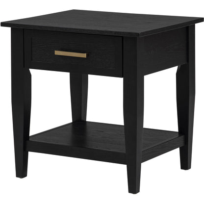  Coaster Furniture Lindenton 722727 1-drawer Wood Occasional End Table - Black IMAGE 6