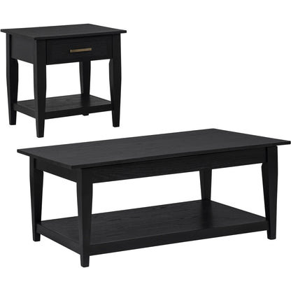  Coaster Furniture Lindenton 722728-S2 2-piece Wood Lift-Top Coffee and End Table Set - Black IMAGE 1