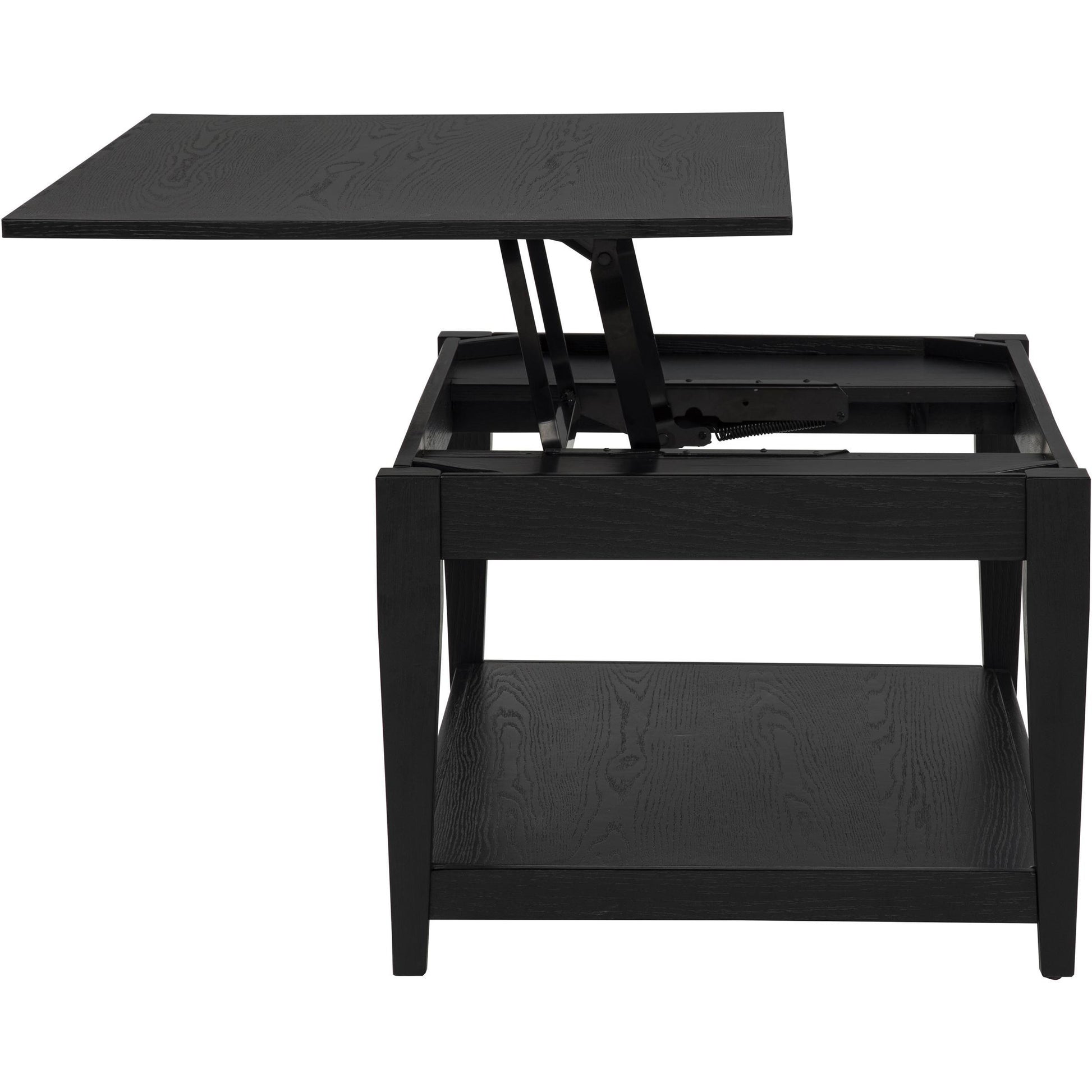  Coaster Furniture Lindenton 722728-S2 2-piece Wood Lift-Top Coffee and End Table Set - Black IMAGE 12