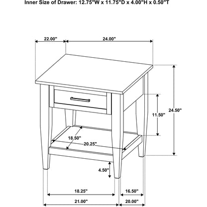  Coaster Furniture Lindenton 722728-S2 2-piece Wood Lift-Top Coffee and End Table Set - Black IMAGE 15