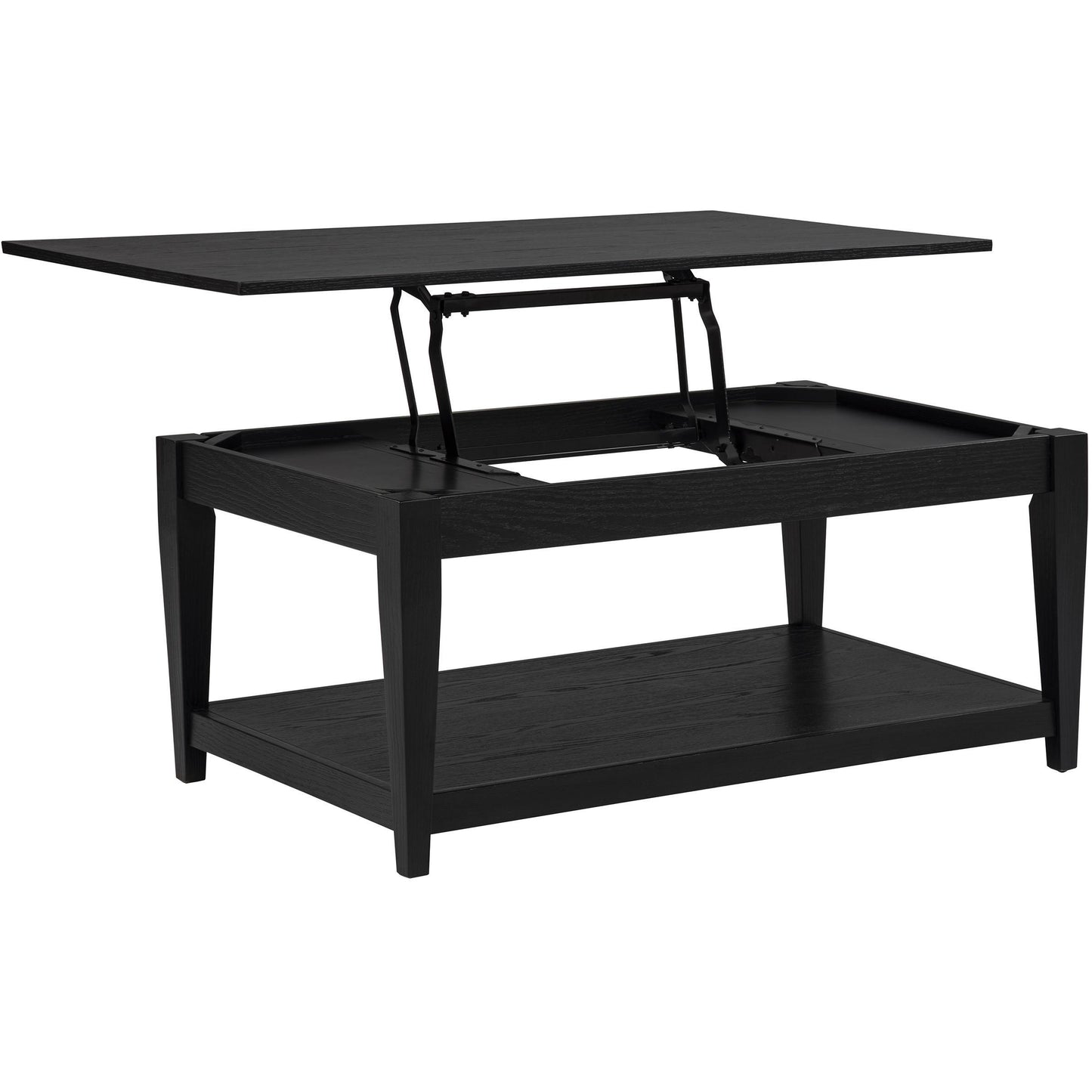  Coaster Furniture Lindenton 722728-S3 3-piece Wood Lift-Top Coffee and End Table Set - Black IMAGE 8