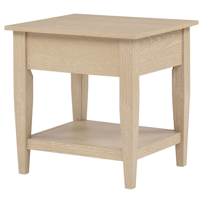  Coaster Furniture Lindenton 722757 1-drawer Wood Occasional End Table - Blonde IMAGE 4