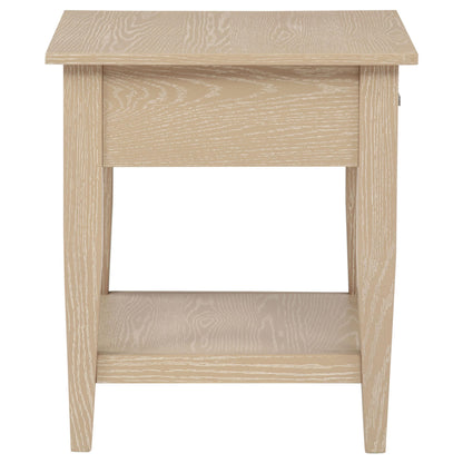  Coaster Furniture Lindenton 722757 1-drawer Wood Occasional End Table - Blonde IMAGE 7