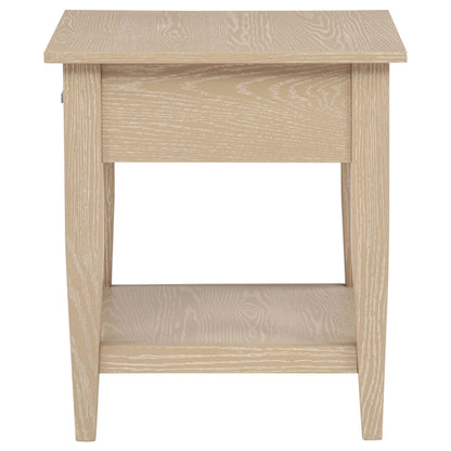  Coaster Furniture Lindenton 722757 1-drawer Wood Occasional End Table - Blonde IMAGE 8