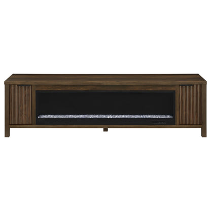  Coaster Furniture Carey 722823 79-inch TV Stand Fireplace Media Console - Dark Pine IMAGE 6