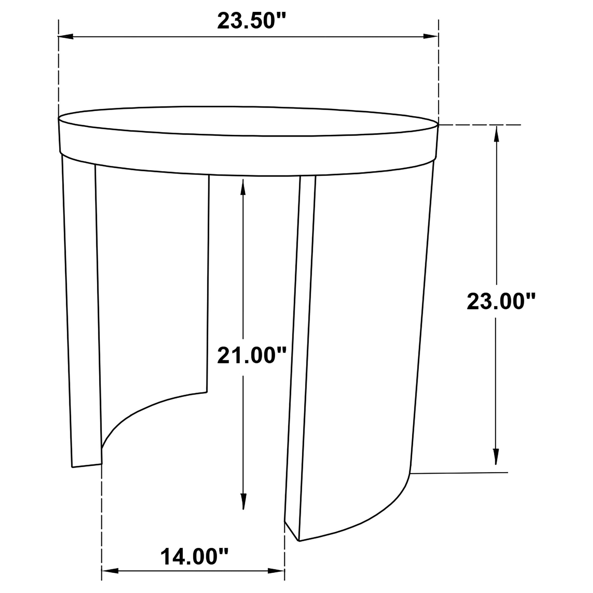  Coaster Furniture Sweeney 722827 24-inch Round Wood Occasional End Table - Black IMAGE 7