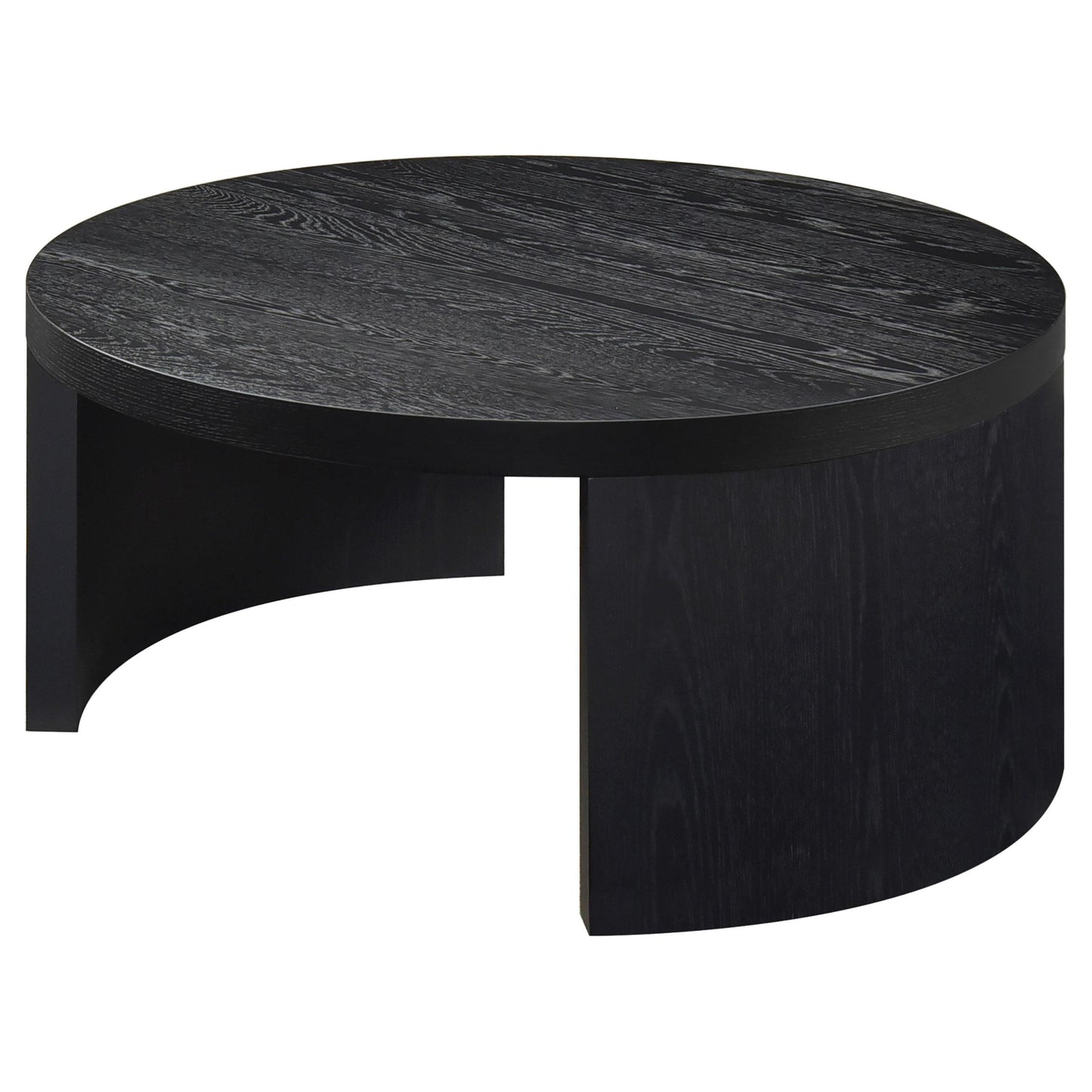  Coaster Furniture Sweeney 722828 39-inch Round Wood Occasional Coffee Table - Black IMAGE 3